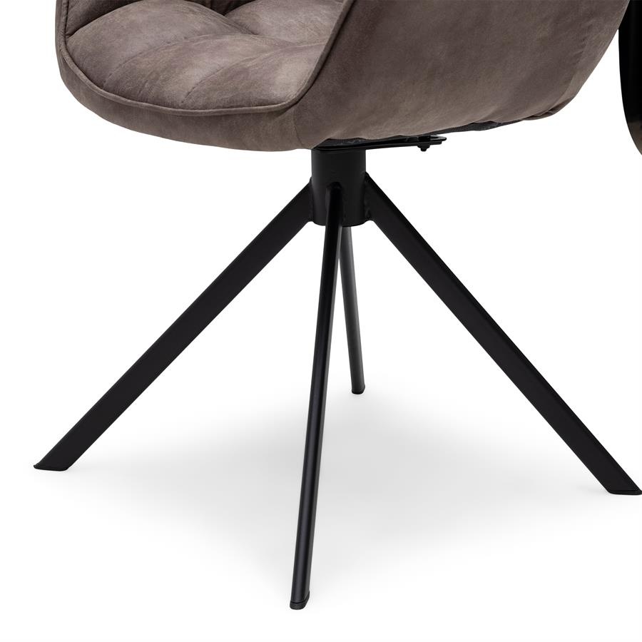 Rivièra Maison Carnaby Eetkamerstoel | Draaibaar | Coffee | 82x67x60 cm