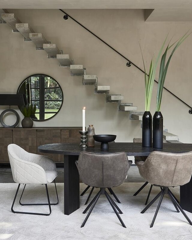 Rivièra Maison Carnaby Eetkamerstoel | Draaibaar | Coffee | 82x67x60 cm