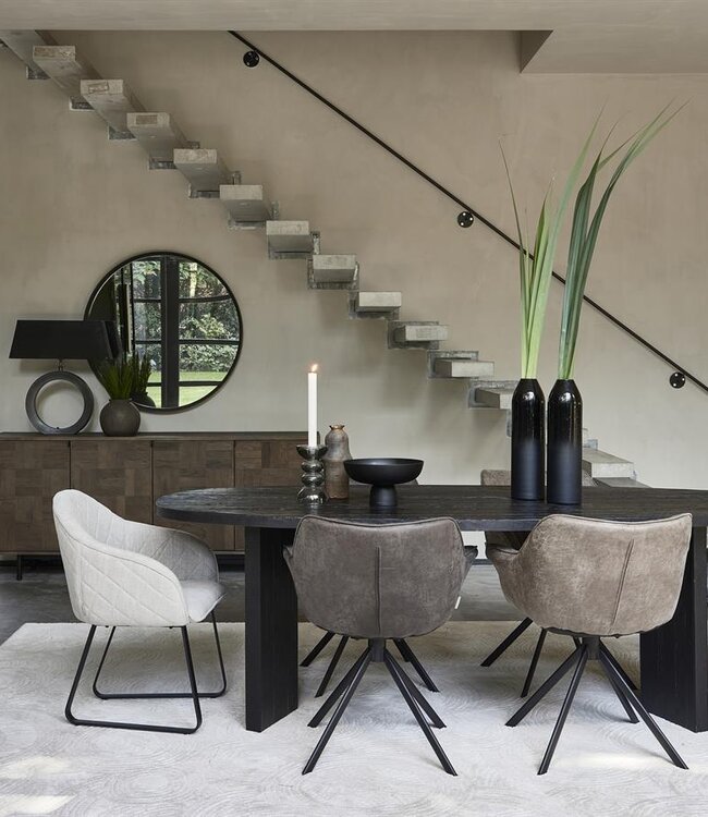 Rivièra Maison Carnaby Eetkamerstoel | Draaibaar | Coffee | 82x67x60 cm