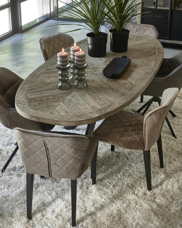 Rivièra Maison Carnaby Eetkamerstoel | Draaibaar | Coffee | 82x67x60 cm