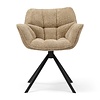 Carnaby Eetkamerstoel | Draaibaar | Soft Walnut | 82x67x60 cm