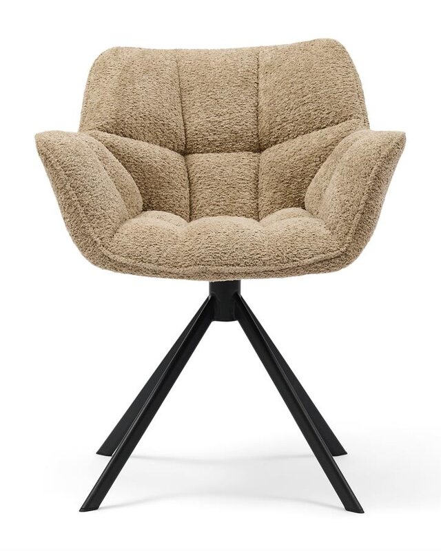 Rivièra Maison Carnaby Eetkamerstoel | Draaibaar | Soft Walnut | 82x67x60 cm