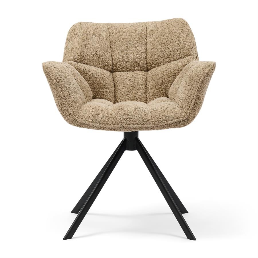 Rivièra Maison Carnaby Eetkamerstoel | Draaibaar | Soft Walnut | 82x67x60 cm