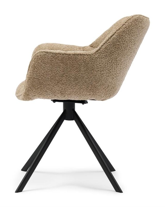 Rivièra Maison Carnaby Eetkamerstoel | Draaibaar | Soft Walnut | 82x67x60 cm