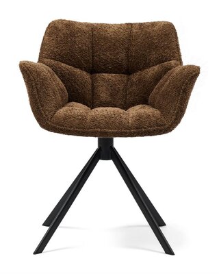 Rivièra Maison Carnaby Eetkamerstoel | Draaibaar | Umber Brown | 82x67x60 cm
