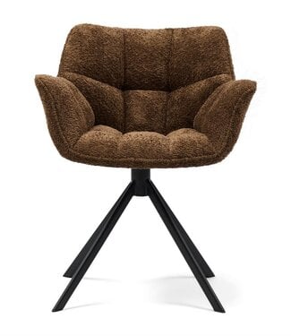 Rivièra Maison Carnaby Eetkamerstoel | Draaibaar | Umber Brown | 82x67x60 cm