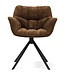 Rivièra Maison Carnaby Eetkamerstoel | Draaibaar | Umber Brown | 82x67x60 cm