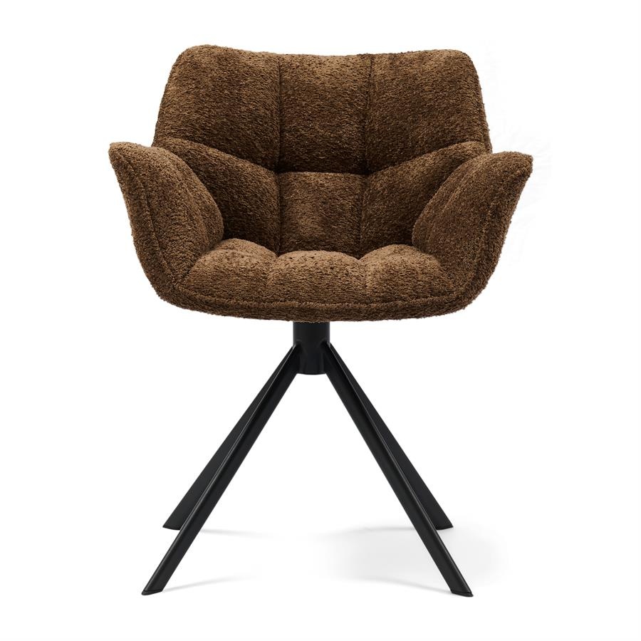 Rivièra Maison Carnaby Eetkamerstoel | Draaibaar | Umber Brown | 82x67x60 cm