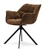 Rivièra Maison Carnaby Eetkamerstoel | Draaibaar | Umber Brown | 82x67x60 cm