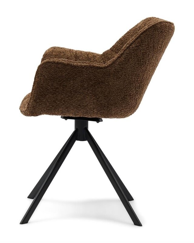 Rivièra Maison Carnaby Eetkamerstoel | Draaibaar | Umber Brown | 82x67x60 cm