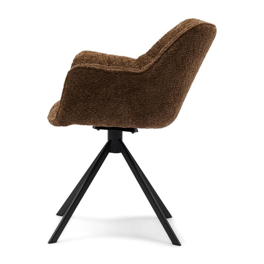 Rivièra Maison Carnaby Eetkamerstoel | Draaibaar | Umber Brown | 82x67x60 cm