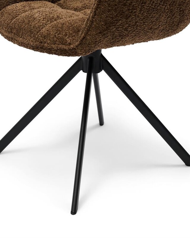 Rivièra Maison Carnaby Eetkamerstoel | Draaibaar | Umber Brown | 82x67x60 cm