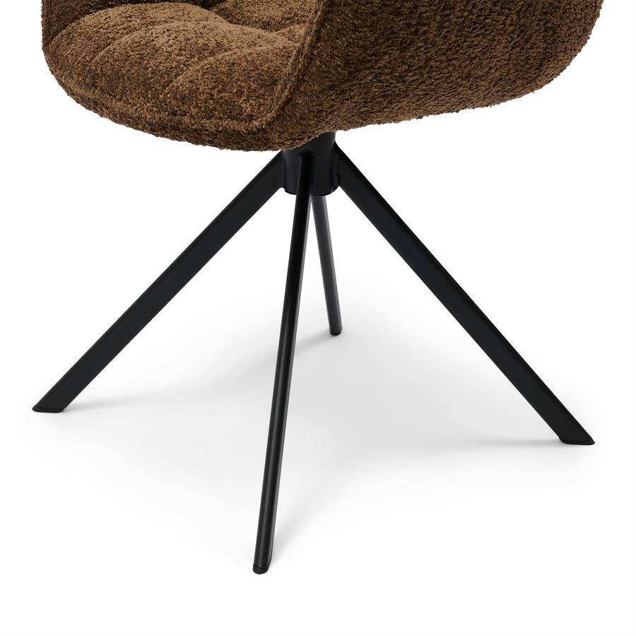 Rivièra Maison Carnaby Eetkamerstoel | Draaibaar | Umber Brown | 82x67x60 cm