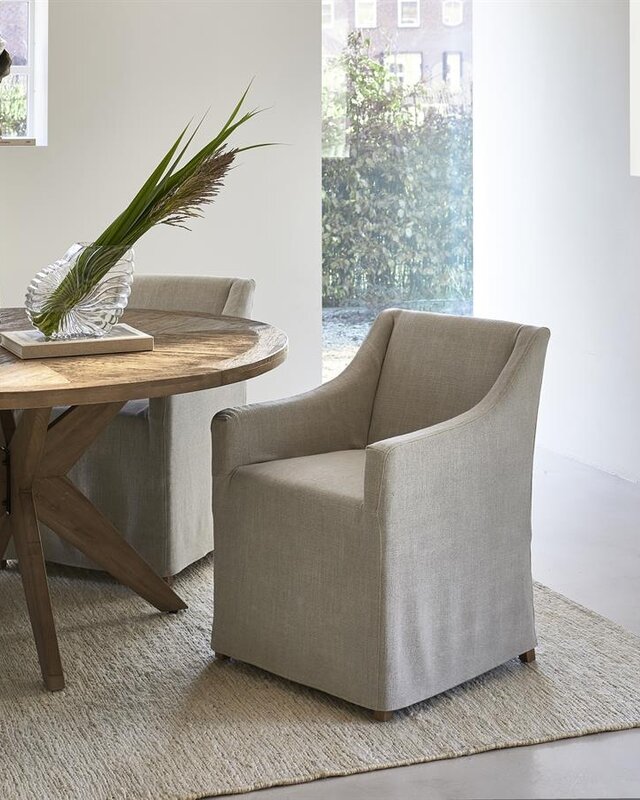 Rivièra Maison Firenze Eetkamerstoel | Fabulous Flax | 85x61x56 cm