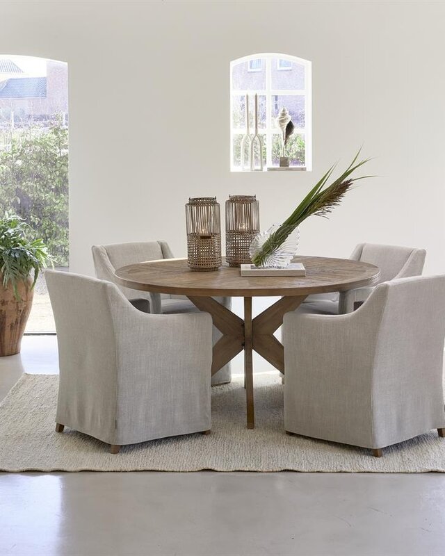 Rivièra Maison Firenze Eetkamerstoel | Fabulous Flax | 85x61x56 cm
