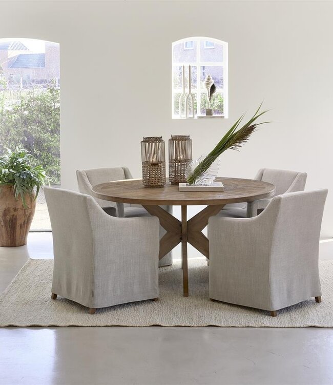 Rivièra Maison Firenze Eetkamerstoel | Fabulous Flax | 85x61x56 cm