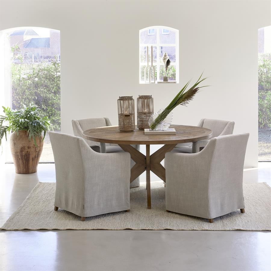 Rivièra Maison Firenze Eetkamerstoel | Fabulous Flax | 85x61x56 cm