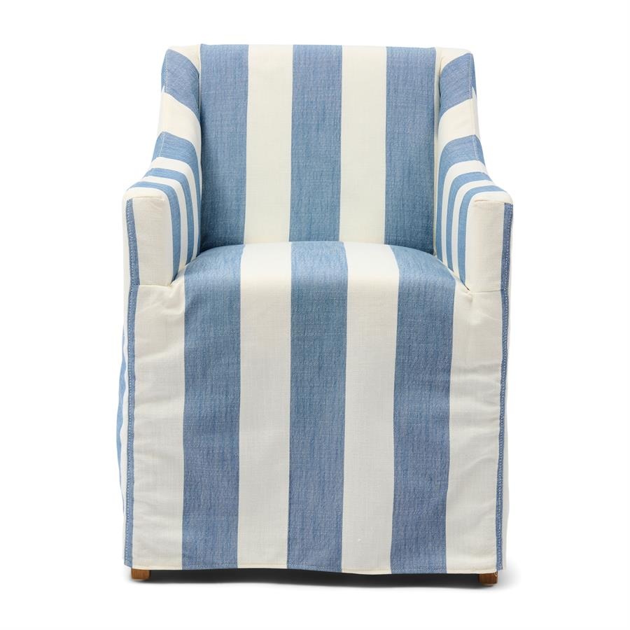 Rivièra Maison Firenze Eetkamerstoel | Gestreept | 85.5x61x56 cm
