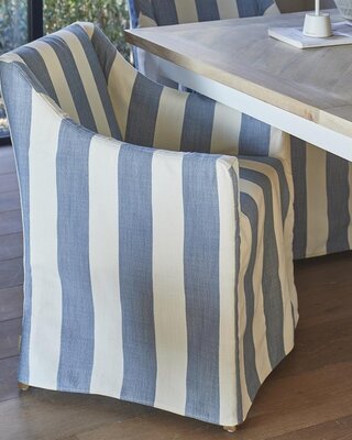 Rivièra Maison Firenze Eetkamerstoel | Gestreept | 85.5x61x56 cm
