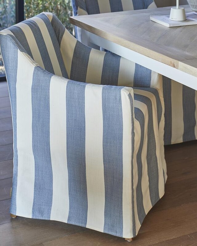 Rivièra Maison Firenze Eetkamerstoel | Gestreept | 85.5x61x56 cm