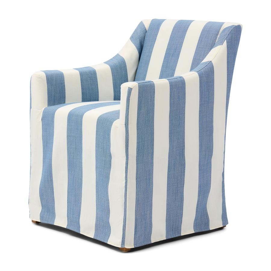 Rivièra Maison Firenze Eetkamerstoel | Gestreept | 85.5x61x56 cm
