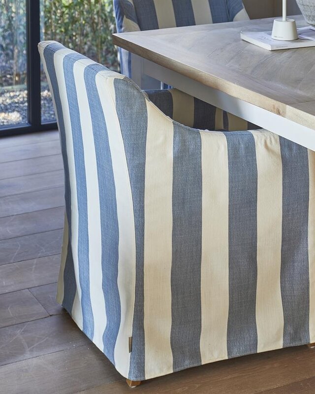 Rivièra Maison Firenze Eetkamerstoel | Gestreept | 85.5x61x56 cm