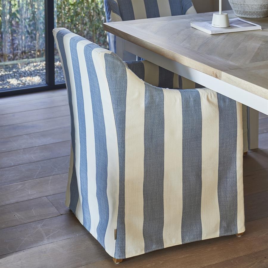 Rivièra Maison Firenze Eetkamerstoel | Gestreept | 85.5x61x56 cm