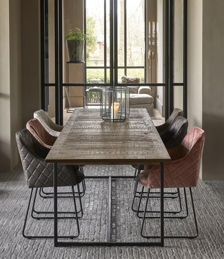 Rivièra Maison Frisco Drive Eetkamerstoel | Coffee | 83x54x44 cm