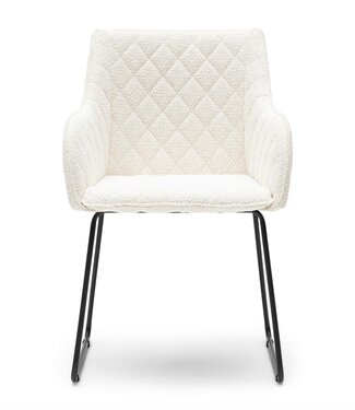 Rivièra Maison Frisco Drive Eetkamerstoel | Simply White | 84x56x59 cm