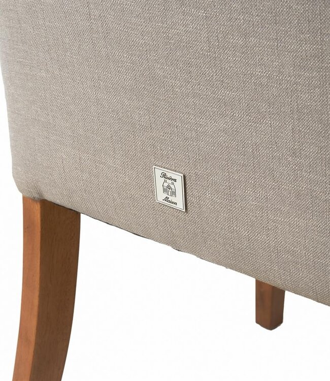 Rivièra Maison La Scala Eetkamerstoel | Flax | 82x62x54 cm