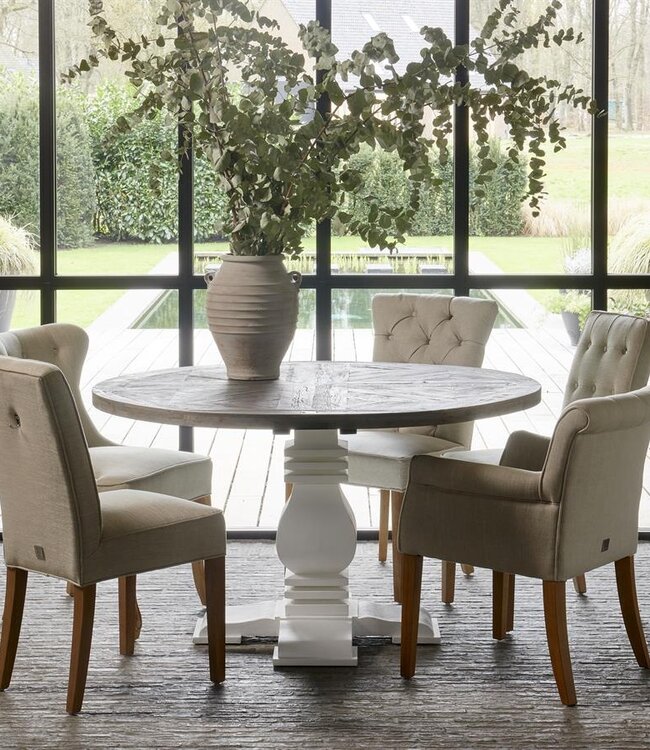 Rivièra Maison La Scala Eetkamerstoel | Flax | 82x62x54 cm