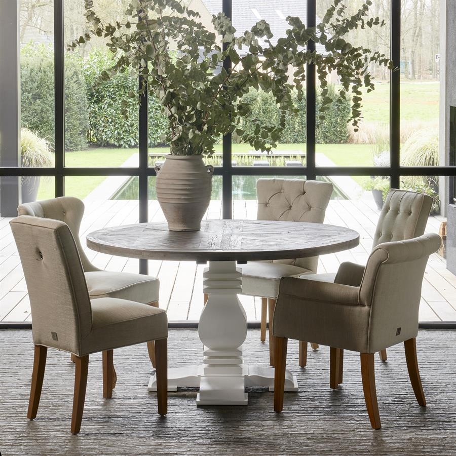Rivièra Maison La Scala Eetkamerstoel | Flax | 82x62x54 cm