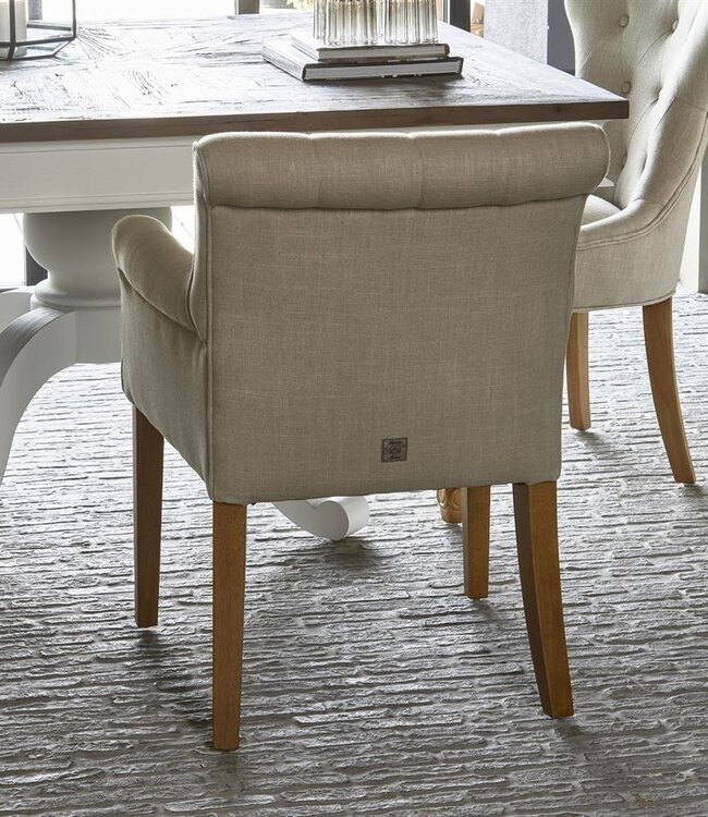 Rivièra Maison La Scala Eetkamerstoel | Flax | 82x62x54 cm