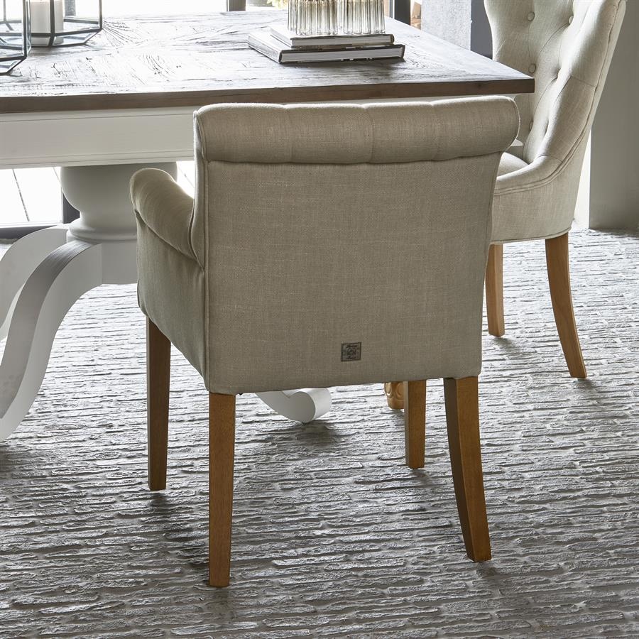 Rivièra Maison La Scala Eetkamerstoel | Flax | 82x62x54 cm