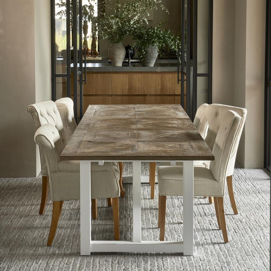 Rivièra Maison La Scala Eetkamerstoel | Flax | 82x62x54 cm