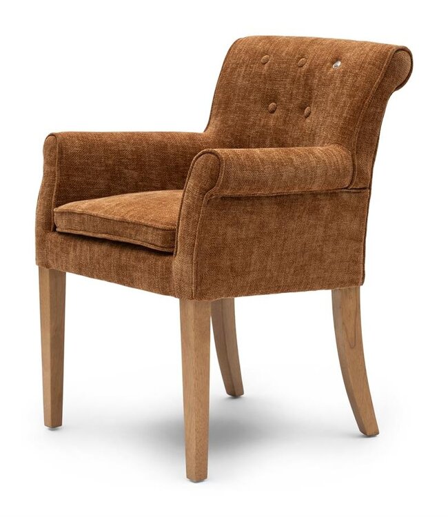 Rivièra Maison La Scala Eetkamerstoel | Maroon Brown | 87x65x65 cm