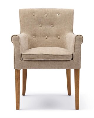 Rivièra Maison La Scala Eetkamerstoel | Natural Linen | 87x65x65 cm