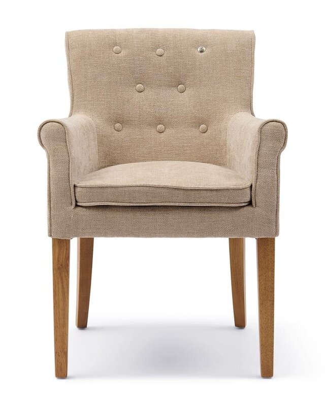 Rivièra Maison La Scala Eetkamerstoel | Natural Linen | 87x65x65 cm