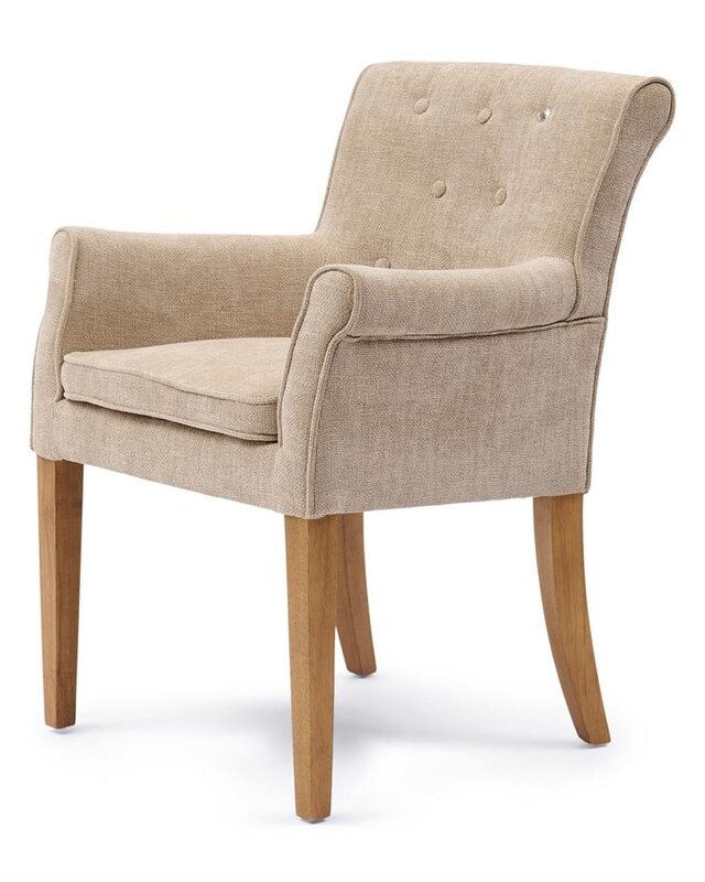 Rivièra Maison La Scala Eetkamerstoel | Natural Linen | 87x65x65 cm