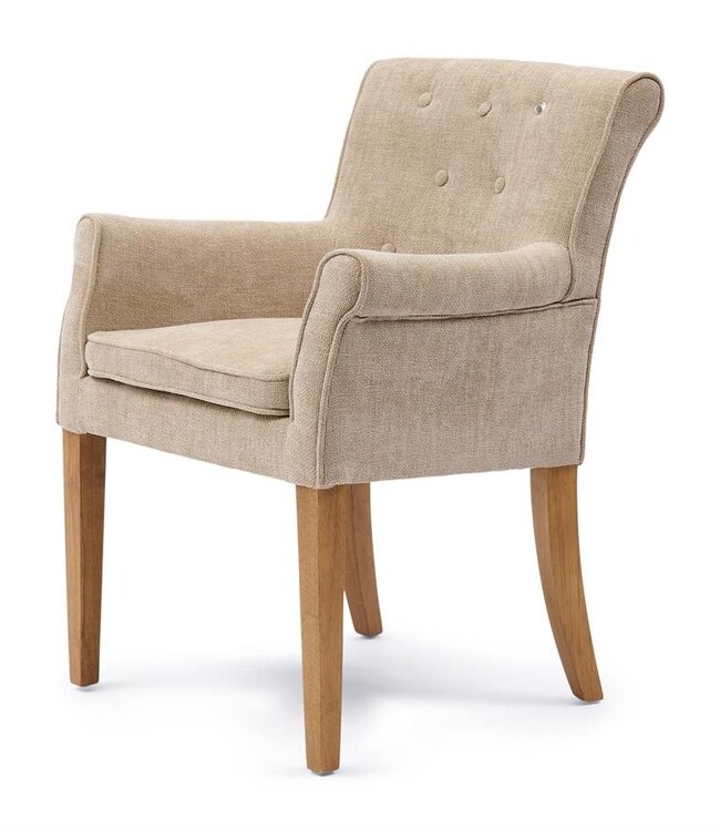 Rivièra Maison La Scala Eetkamerstoel | Natural Linen | 87x65x65 cm