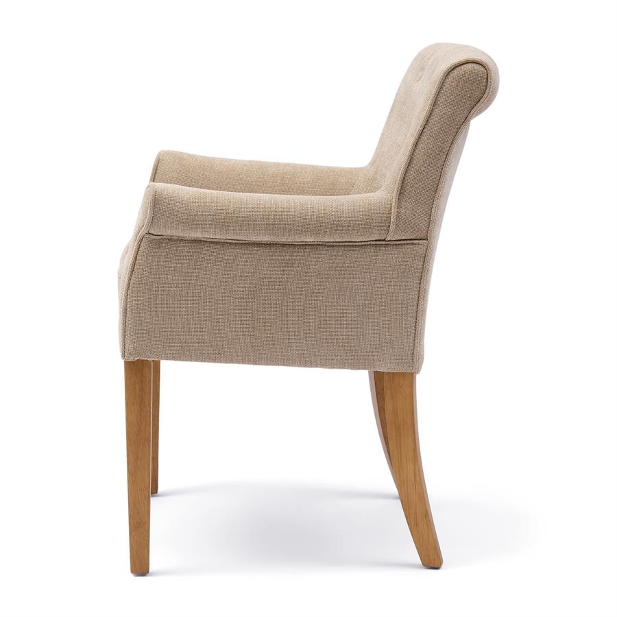 Rivièra Maison La Scala Eetkamerstoel | Natural Linen | 87x65x65 cm