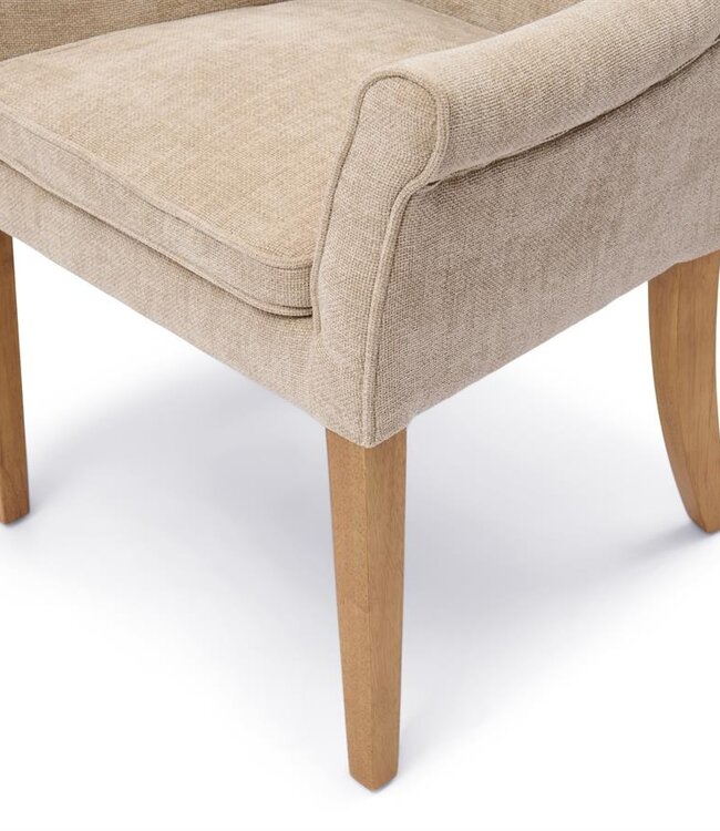 Rivièra Maison La Scala Eetkamerstoel | Natural Linen | 87x65x65 cm