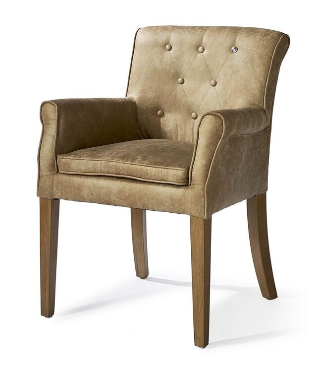 Rivièra Maison La Scala Eetkamerstoel | Camel | 82x62x54 cm