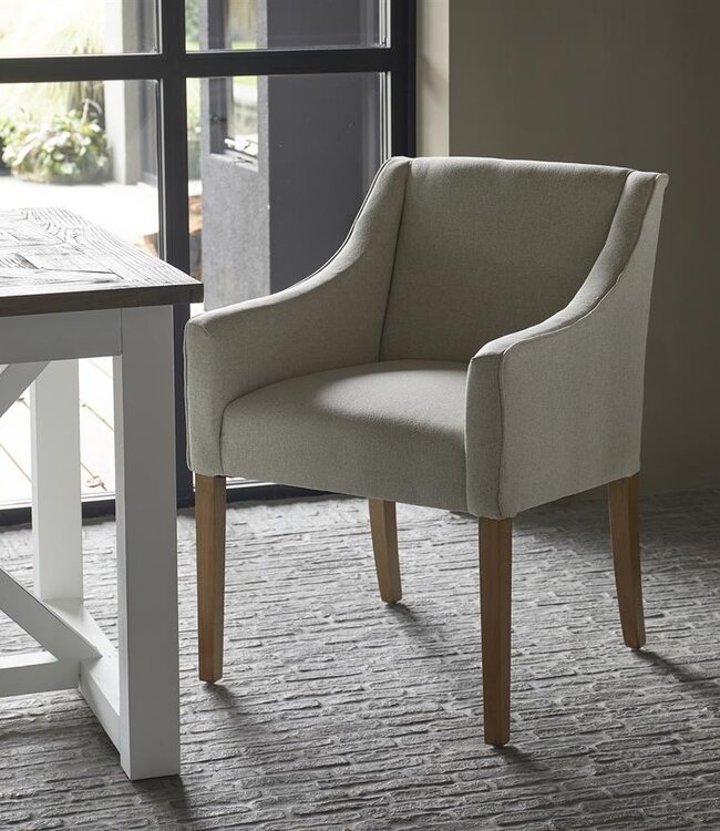 Rivièra Maison Savile Row Eetkamerstoel | Flanders Flax | 86x61x56 cm