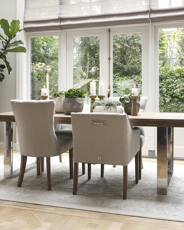 Rivièra Maison Savile Row Eetkamerstoel | Flanders Flax | 86x61x56 cm