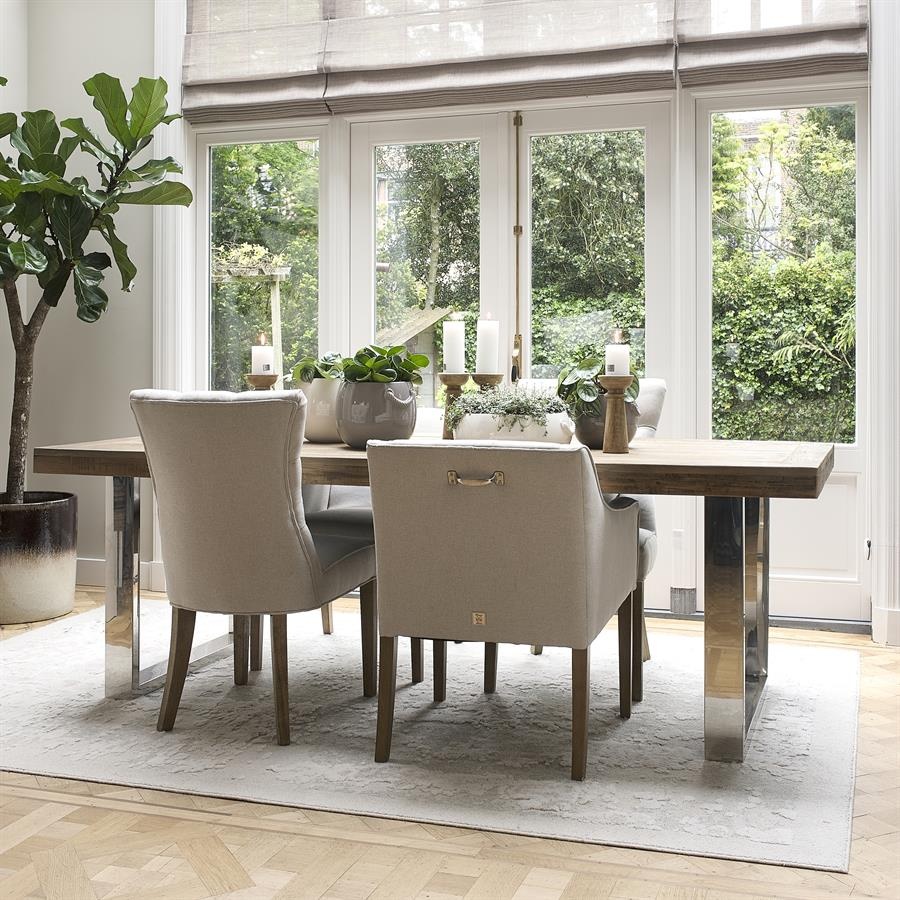 Rivièra Maison Savile Row Eetkamerstoel | Flanders Flax | 86x61x56 cm