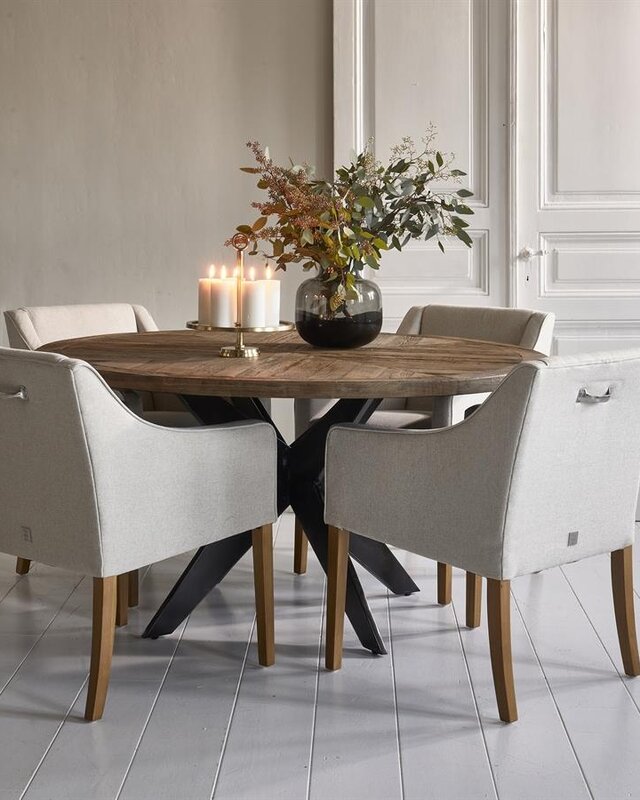 Rivièra Maison Savile Row Eetkamerstoel | Flanders Flax | 86x61x56 cm