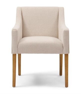 Rivièra Maison Savile Row Eetkamerstoel | Glossy Flax | 86x61x56 cm