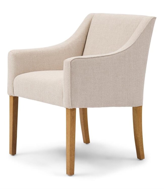 Rivièra Maison Savile Row Eetkamerstoel | Glossy Flax | 86x61x56 cm