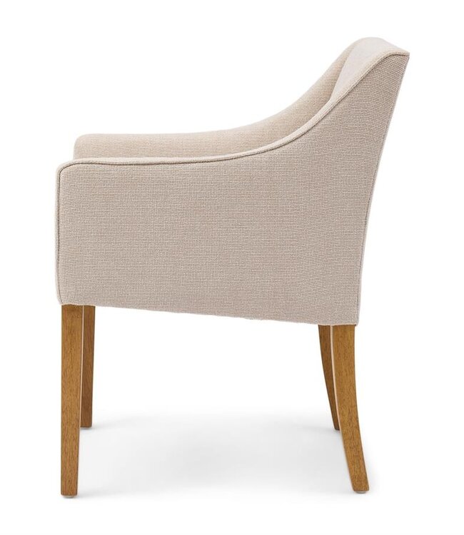 Rivièra Maison Savile Row Eetkamerstoel | Glossy Flax | 86x61x56 cm